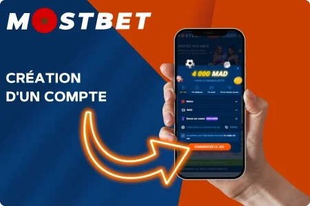 Création d'un compte sur Mostbet