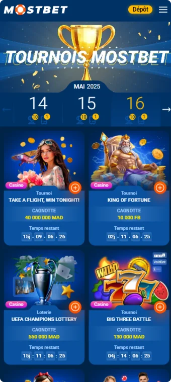Mostbet Casino Tournois