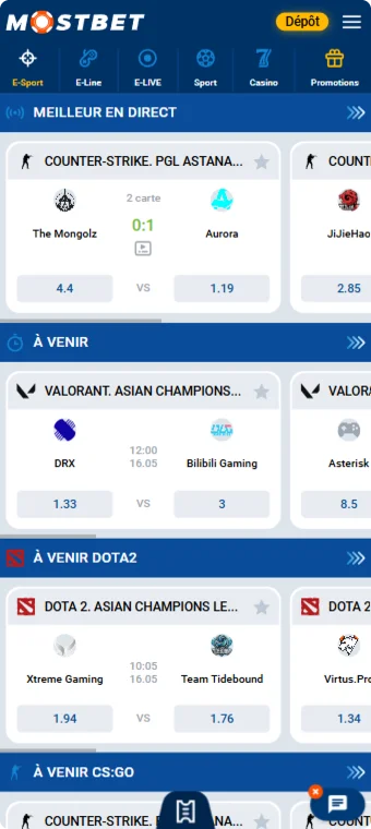 Mostbet Casino eSports
