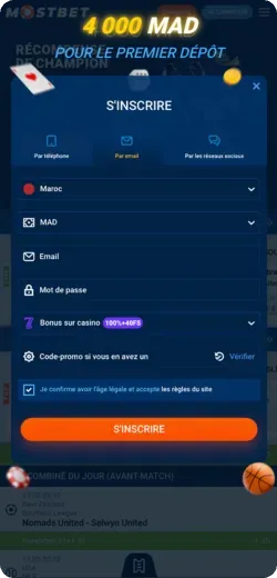 Mostbet Registration Maroc